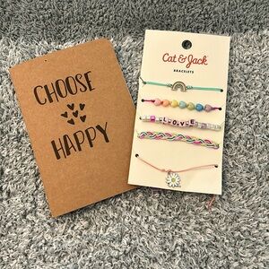 Set of Girls bracelets and small journal